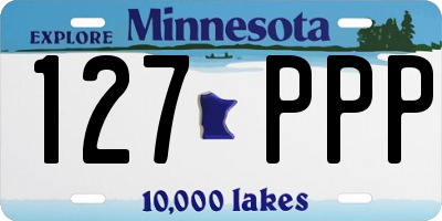 MN license plate 127PPP
