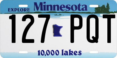 MN license plate 127PQT
