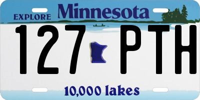 MN license plate 127PTH