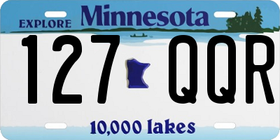 MN license plate 127QQR