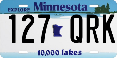 MN license plate 127QRK
