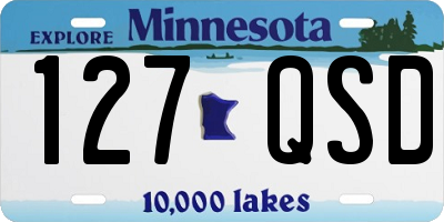 MN license plate 127QSD