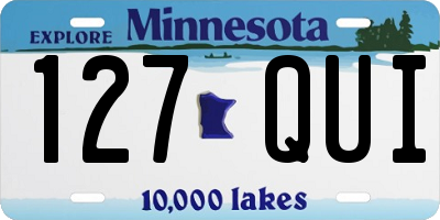 MN license plate 127QUI