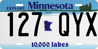 MN license plate 127QYX