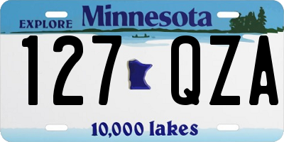 MN license plate 127QZA