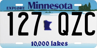MN license plate 127QZC
