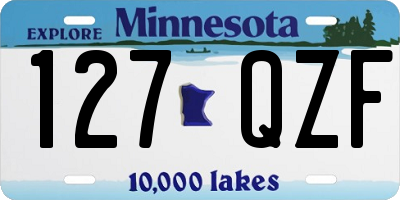 MN license plate 127QZF