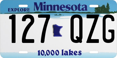 MN license plate 127QZG
