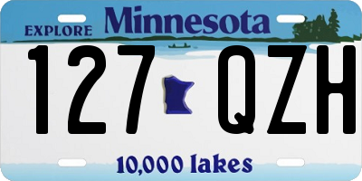MN license plate 127QZH