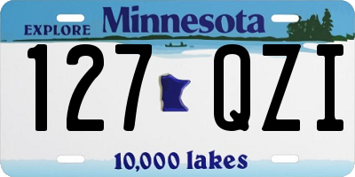 MN license plate 127QZI