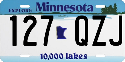 MN license plate 127QZJ