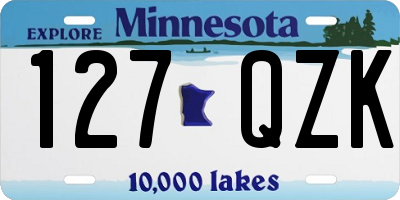MN license plate 127QZK