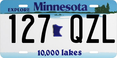 MN license plate 127QZL
