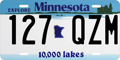 MN license plate 127QZM