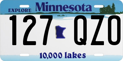 MN license plate 127QZO