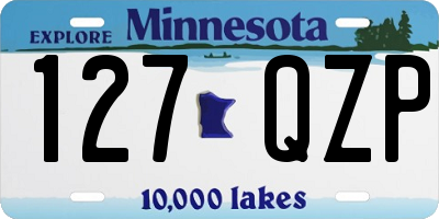 MN license plate 127QZP