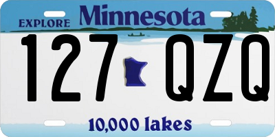 MN license plate 127QZQ