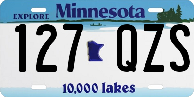 MN license plate 127QZS