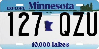 MN license plate 127QZU