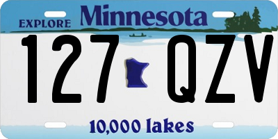 MN license plate 127QZV