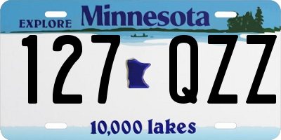 MN license plate 127QZZ