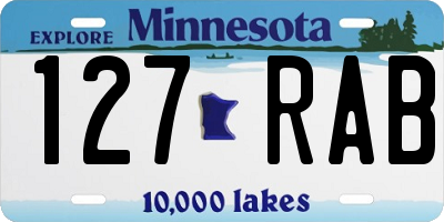 MN license plate 127RAB