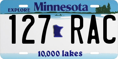 MN license plate 127RAC