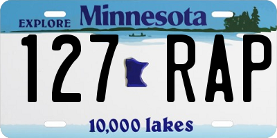 MN license plate 127RAP