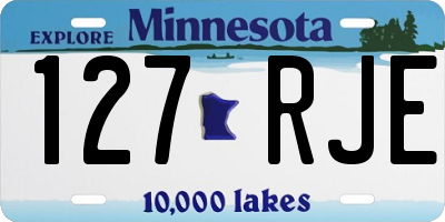 MN license plate 127RJE
