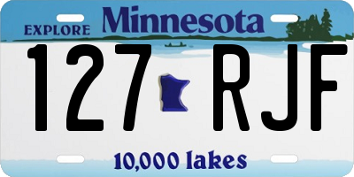MN license plate 127RJF