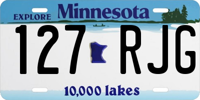MN license plate 127RJG