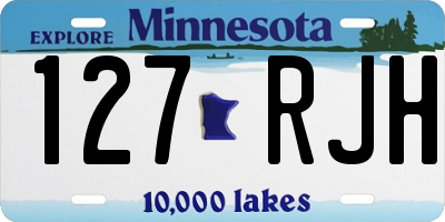 MN license plate 127RJH