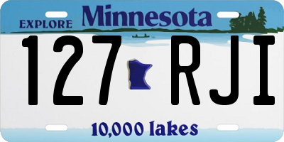 MN license plate 127RJI