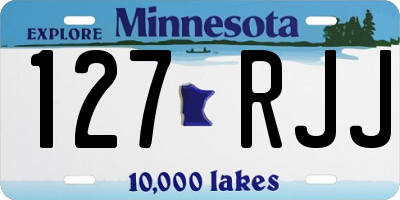 MN license plate 127RJJ