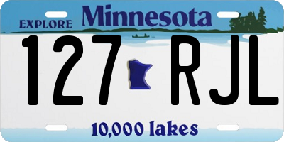 MN license plate 127RJL