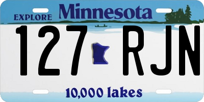 MN license plate 127RJN