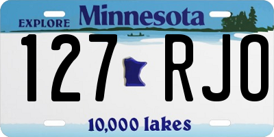 MN license plate 127RJO