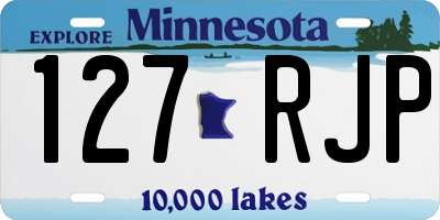 MN license plate 127RJP