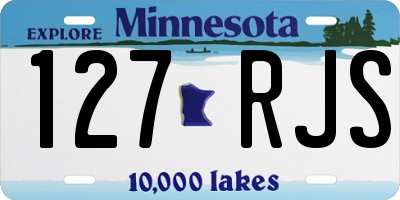 MN license plate 127RJS