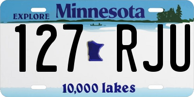 MN license plate 127RJU