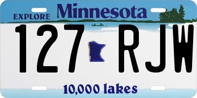 MN license plate 127RJW