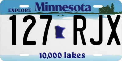 MN license plate 127RJX