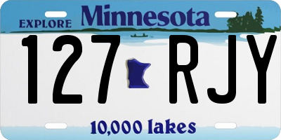 MN license plate 127RJY