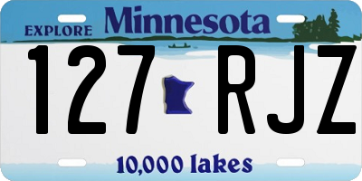 MN license plate 127RJZ