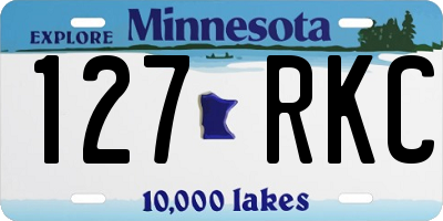 MN license plate 127RKC