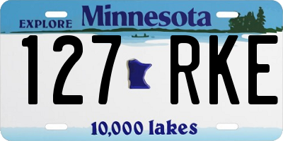 MN license plate 127RKE