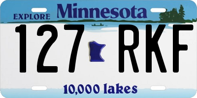 MN license plate 127RKF