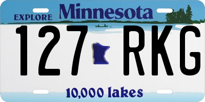 MN license plate 127RKG