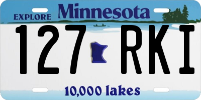 MN license plate 127RKI