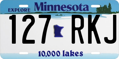 MN license plate 127RKJ